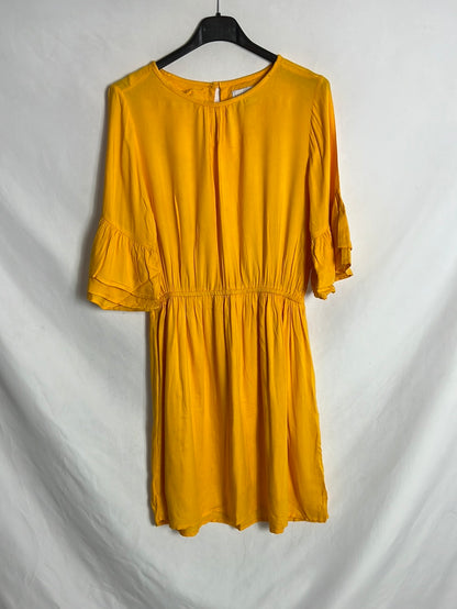 COMPAÑIA FANTASTICA. Vestido corto color melocotón. T S