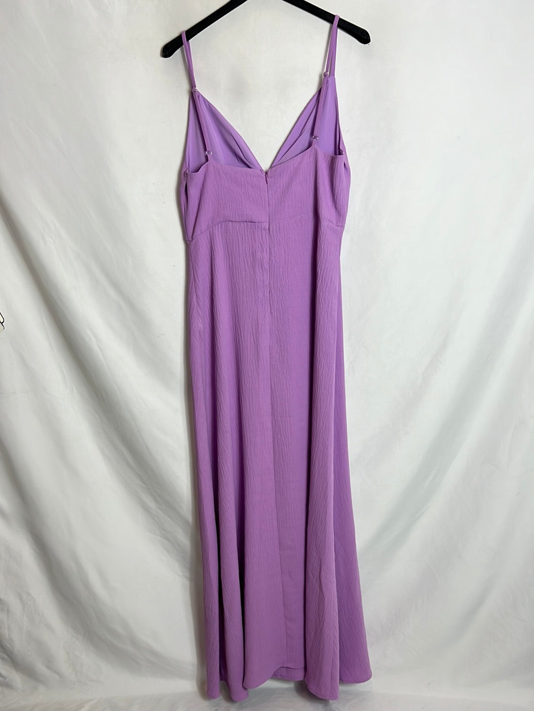 DAPHNEA. Vestido largo tirantes lila T.s