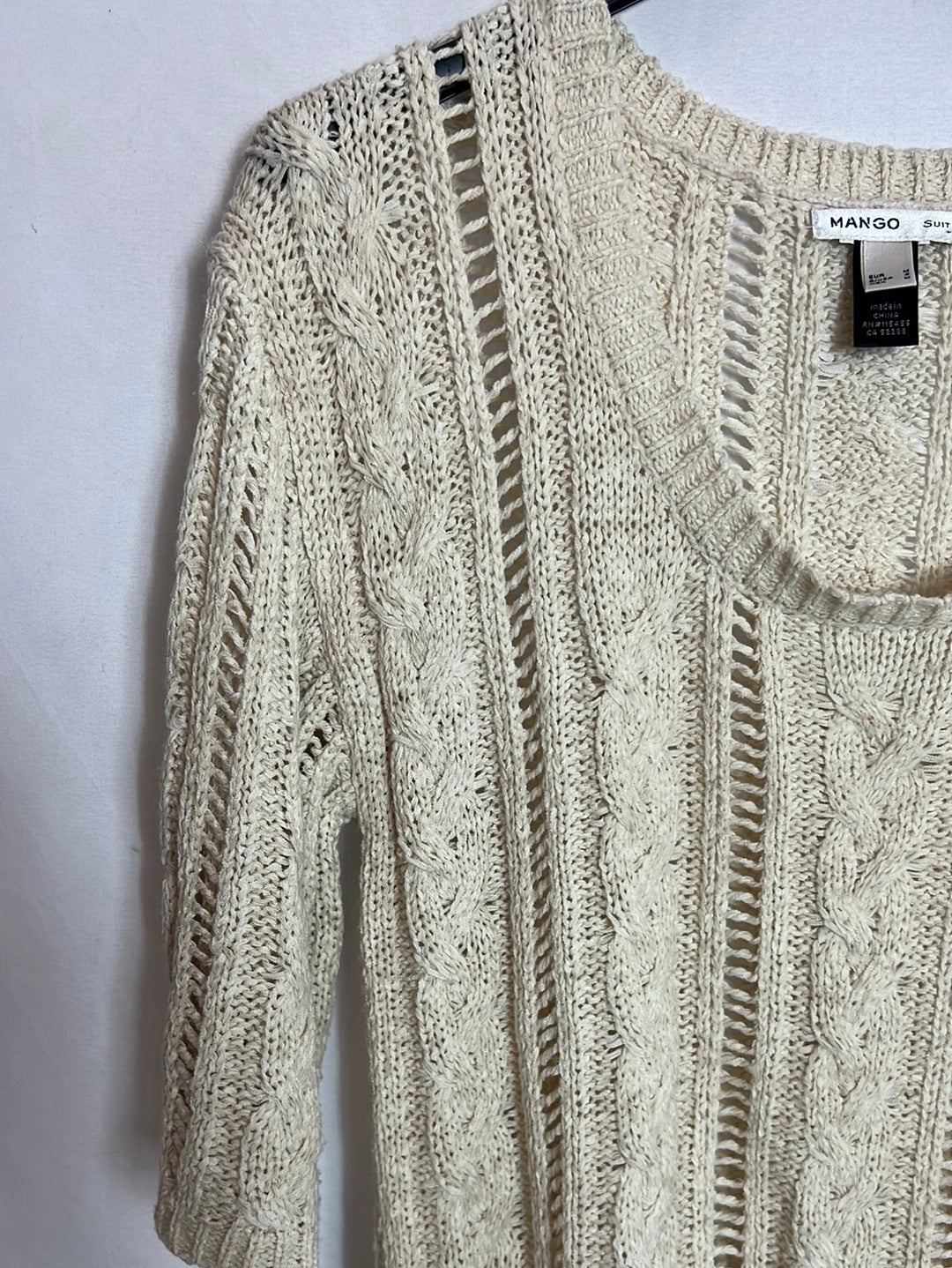 MANGO. Jersey punto abierto T.m