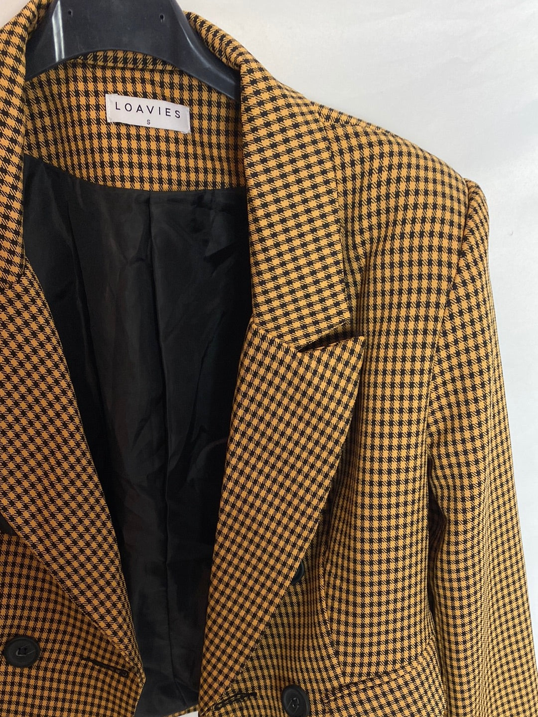 LOAVIES. Blazer cuadros amarillos. T.S