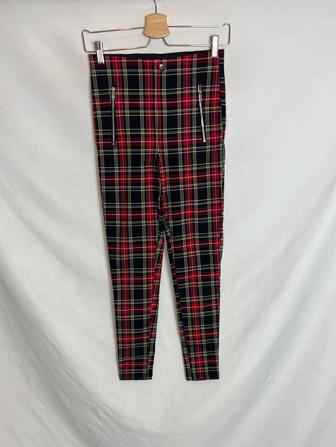 ZARA.Leggings cuadros escoceses T.S