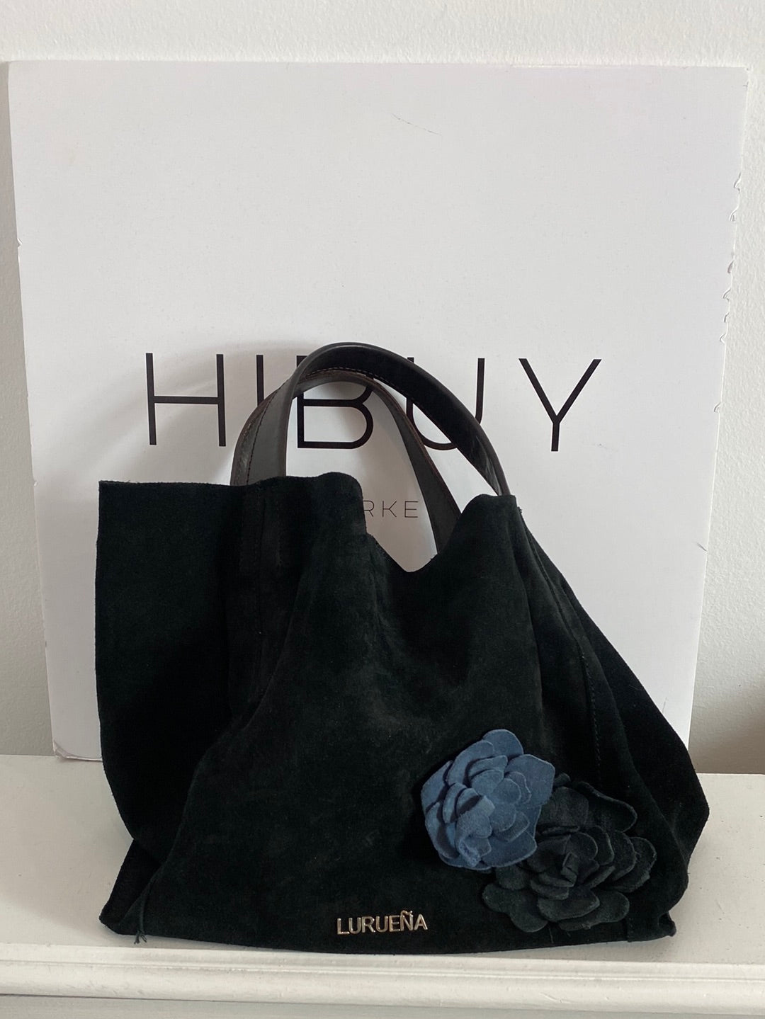 LURUEÑA.Bolso negro piel