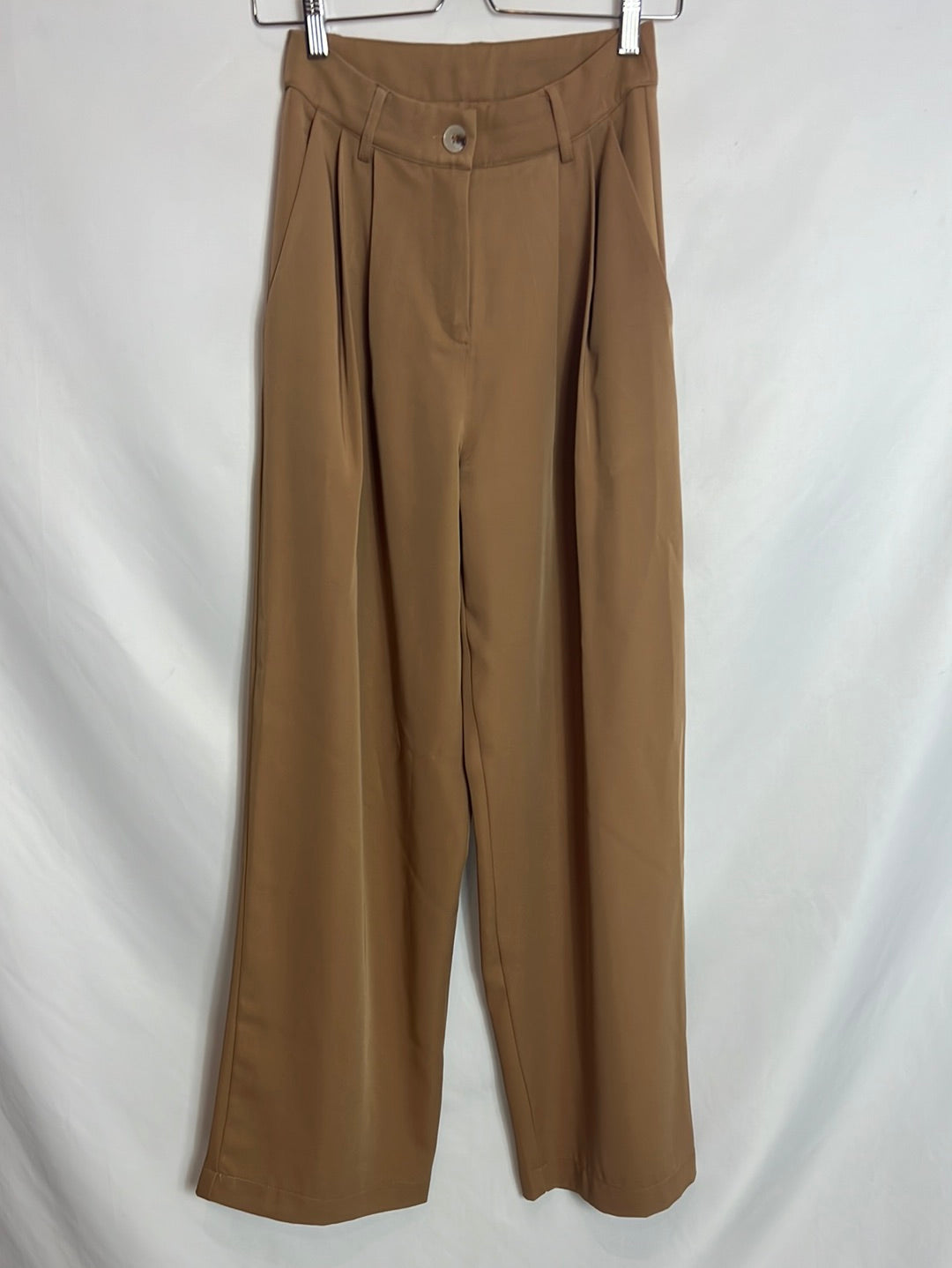 OTHERS. Beige wide-leg flowing trousers. TS