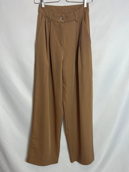 OTHERS. Beige wide-leg flowing trousers. TS