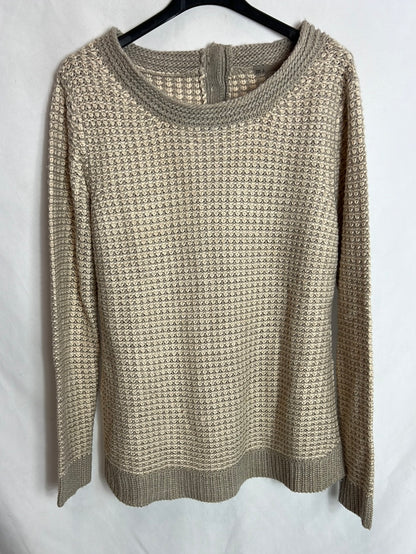 SFERA. Beige and gray Tl sweater