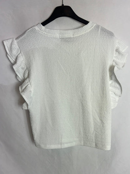 INSEDE. Camiseta blanca textura T.s
