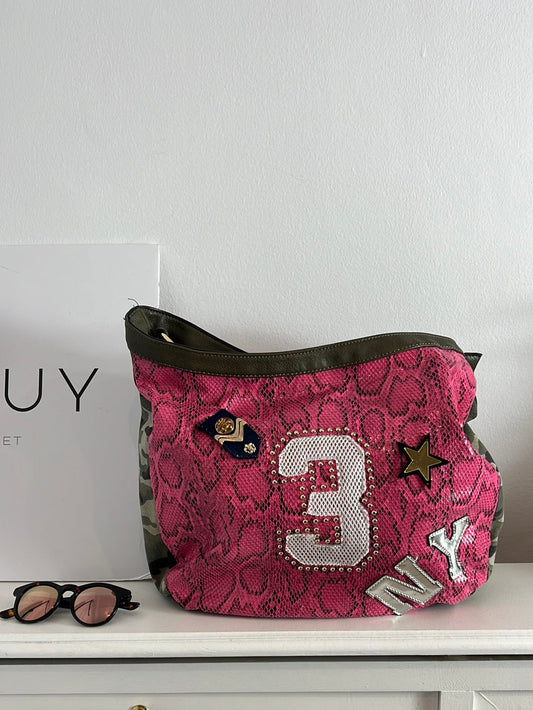 LOOKAT. Two-tone shopper bag