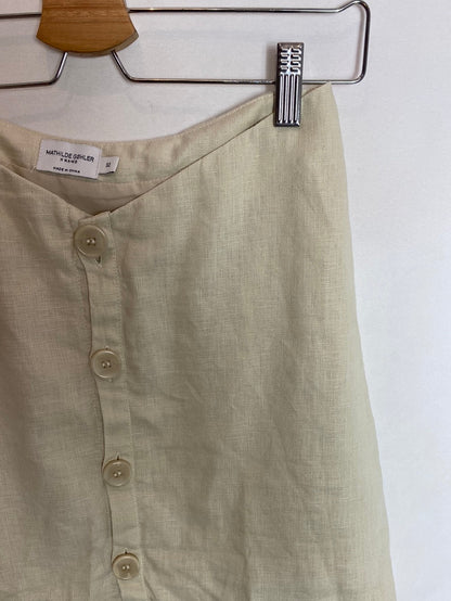 NA-KD. Falda estilo lino botones. T.XXS