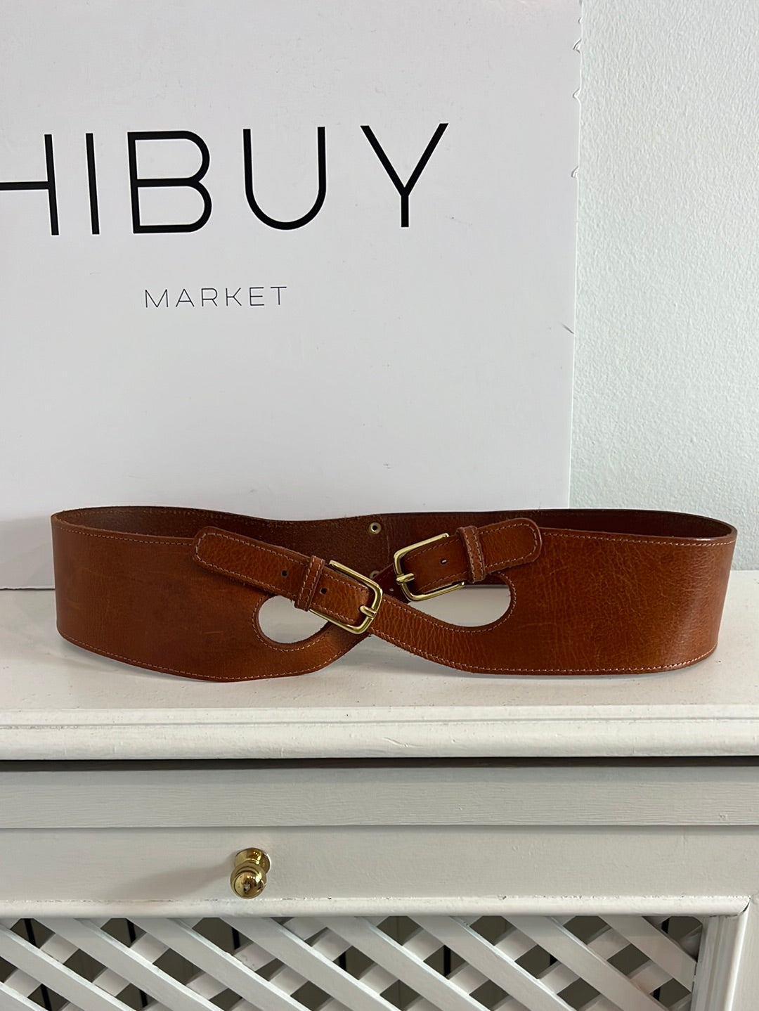 TOPSHOP. Cinturón estilo fajín piel. T 80