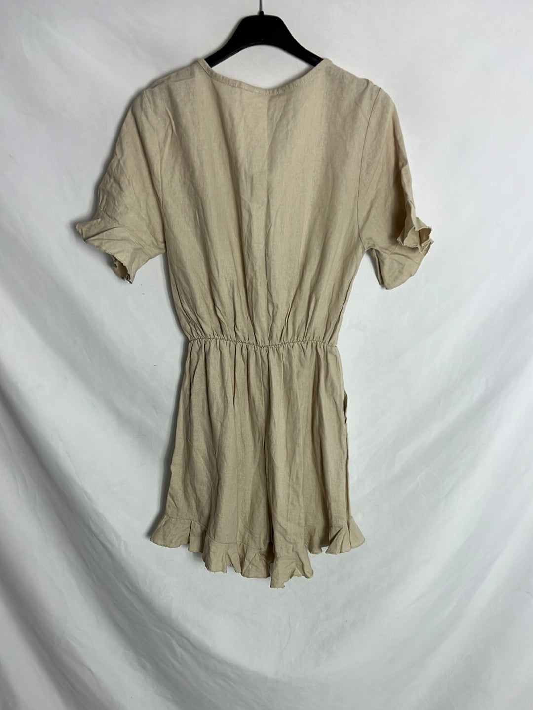 AROMINAS. Beige linen jumpsuit. TS