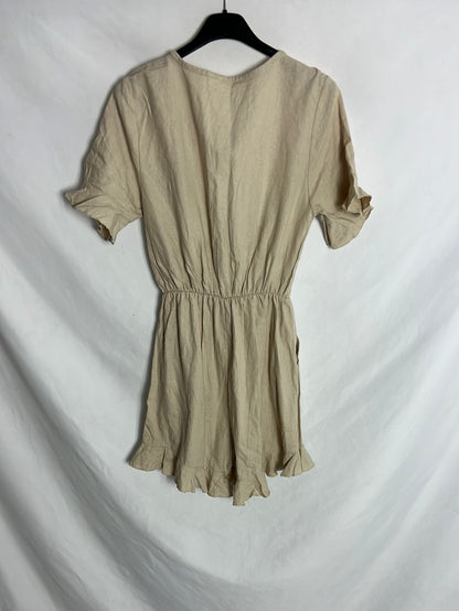 AROMINAS. Beige linen jumpsuit. TS