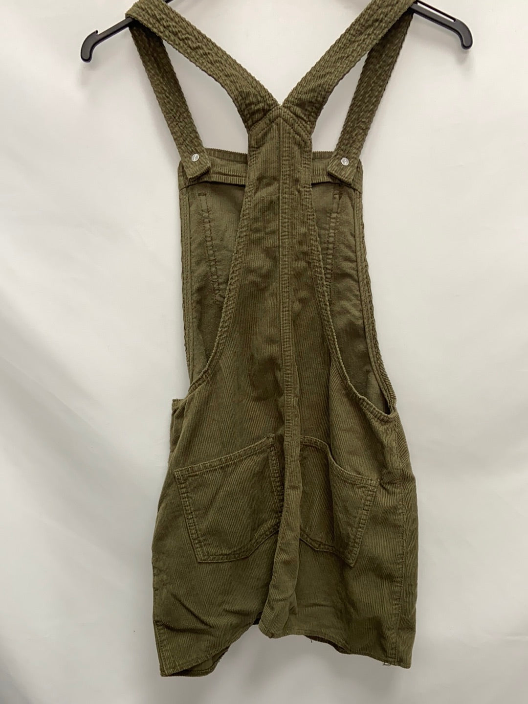 SUBDUED.Green micro corduroy overalls TS