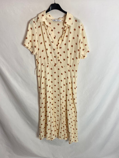 zara brown polka dot dress ZARA. TM midi polka dot dress – Hibuy market