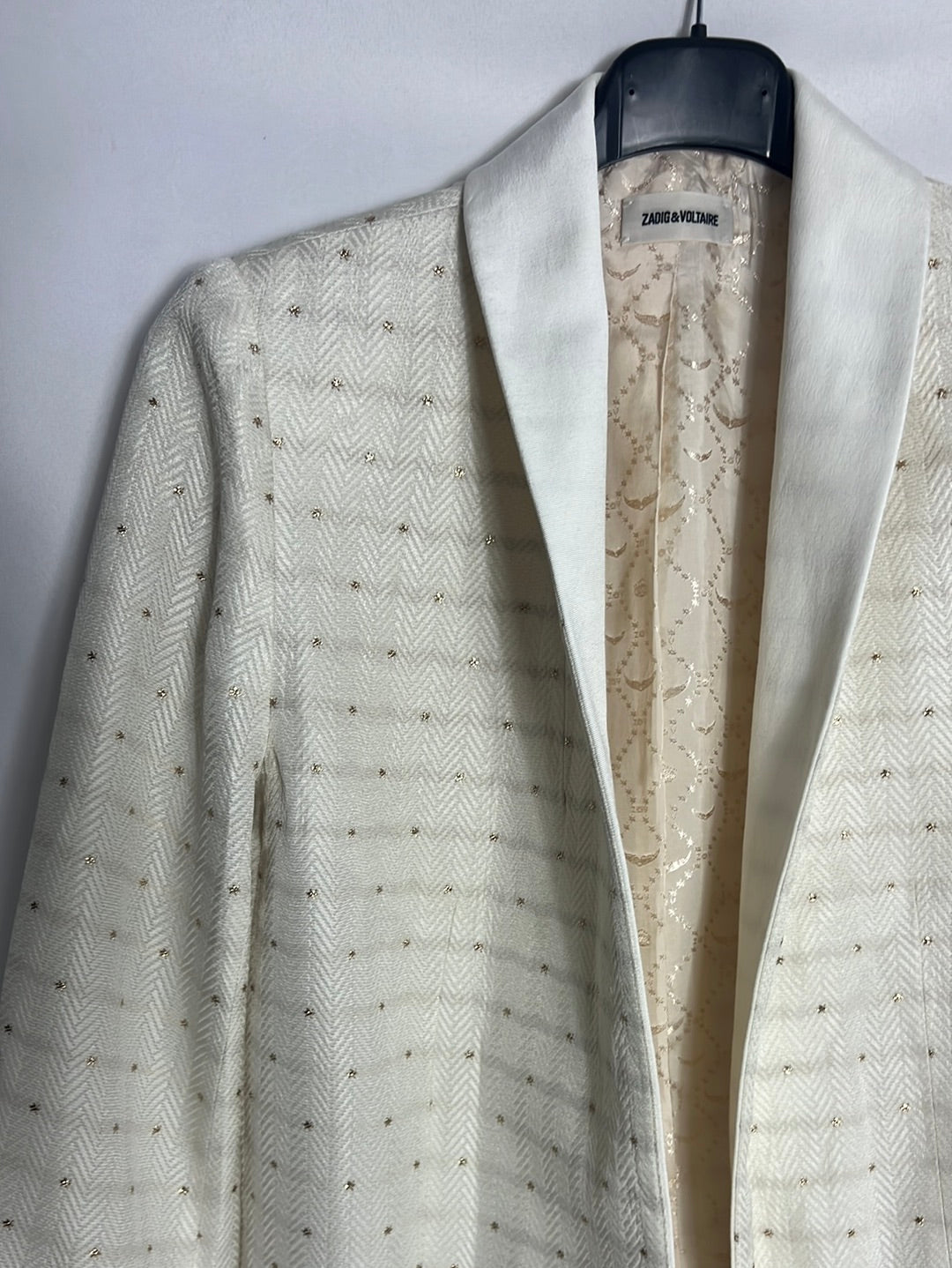 ZADIG&amp;VOLTAIRE. Beige blazer with gold stars. Size 34