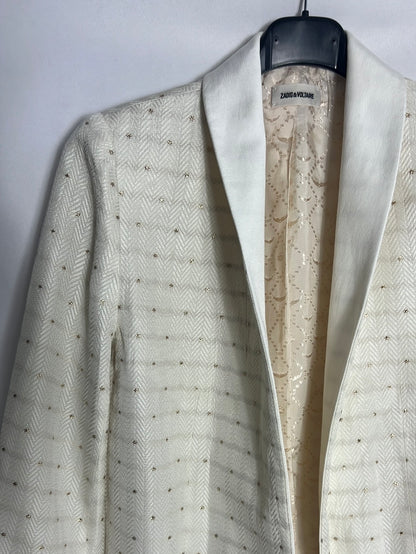 ZADIG&amp;VOLTAIRE. Beige blazer with gold stars. Size 34