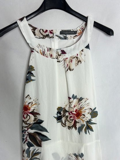 SUZY SHIER. Vestido midi flores cuello halter T.U