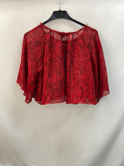 IRO. Semi-sheer crop blouse size 34