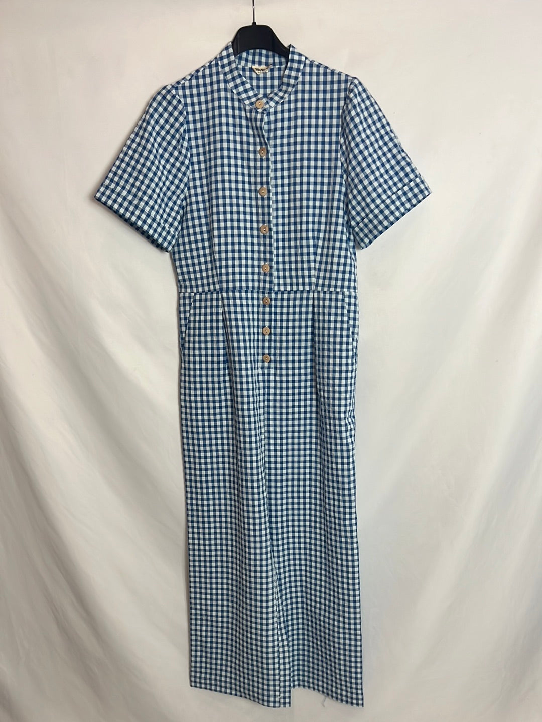 TRIANA BY C. Mono midi cuadros vicy azules. T S