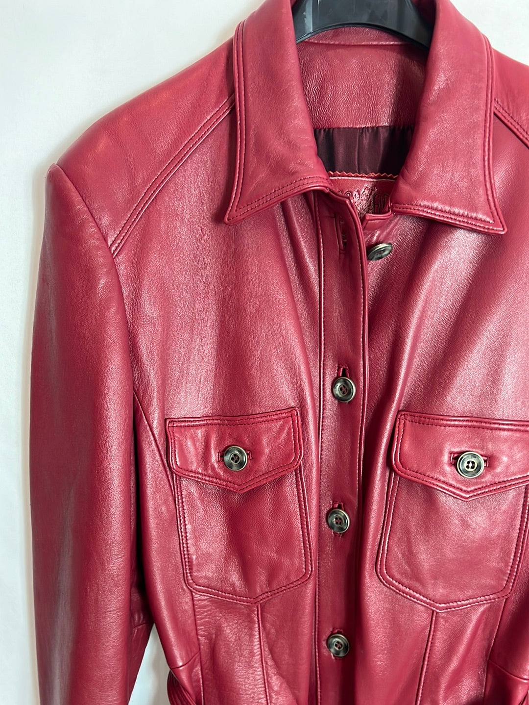 OTHERS. Burgundy leather jacket Tl