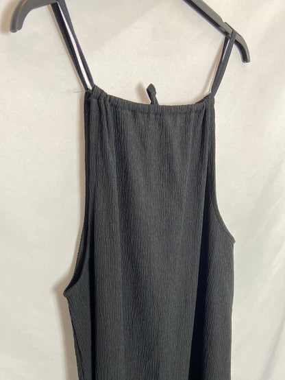 PIECES. Vestido negro midi T.m