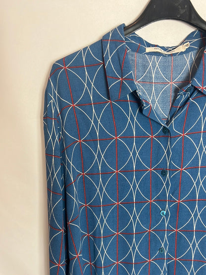 NICE THINGS. Blue striped blouse size 40