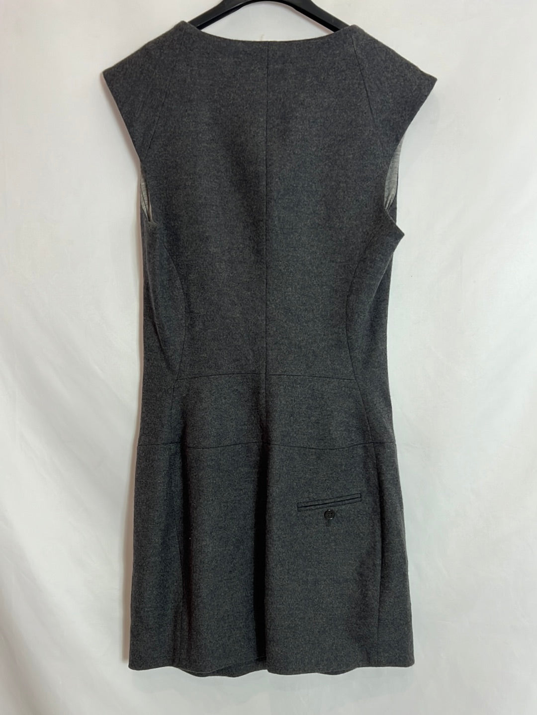 ISABEL MARANT. Vestido corto lana gris. T 1 (36)
