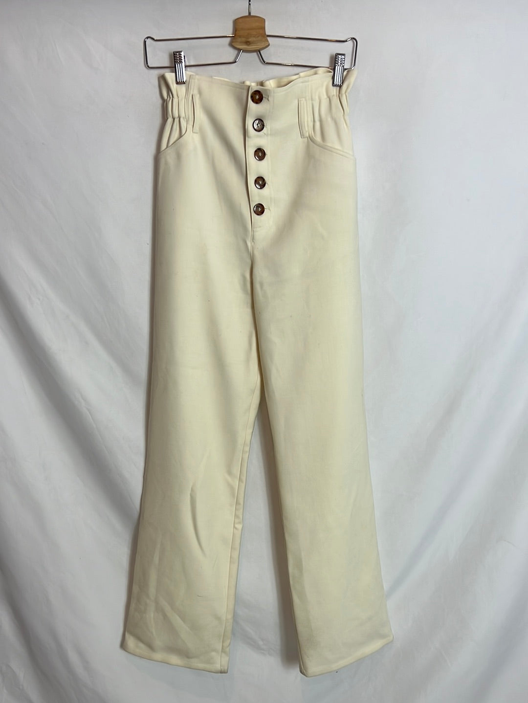 SEZANE. White button-down trousers size 36