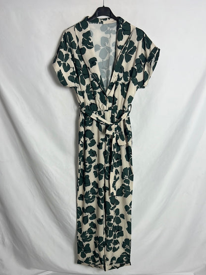 OTRAS. Mono largo beige flores.  T S