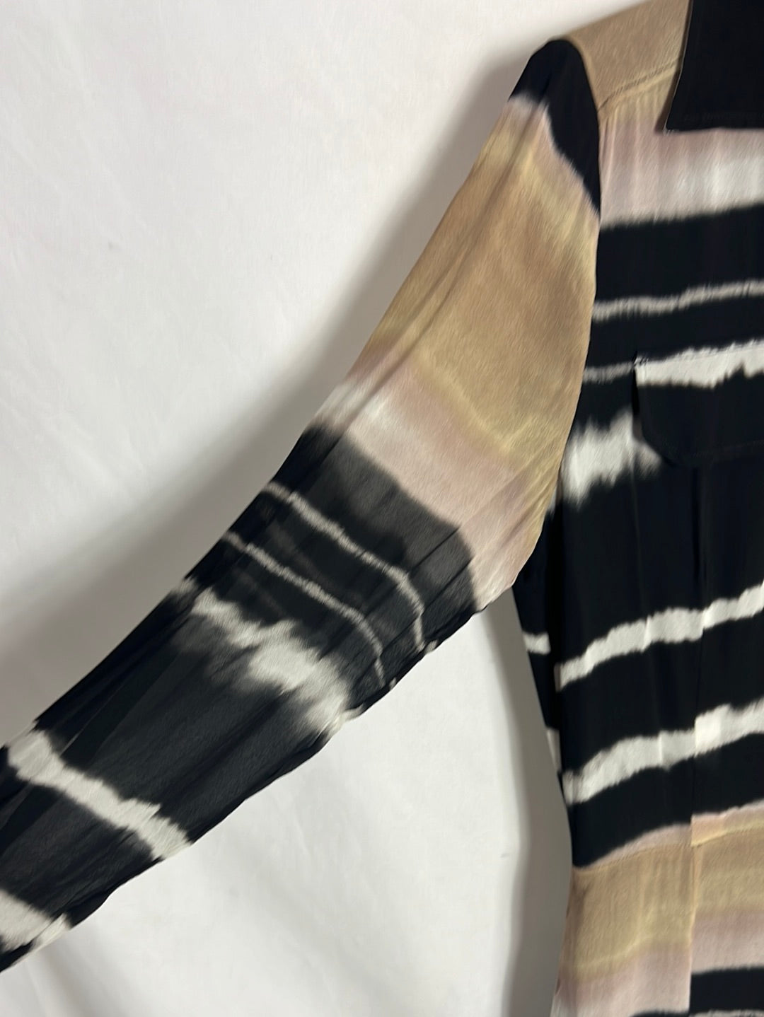 MASSIMO DUTTI. Long tie-dye shirt dress. Size 36