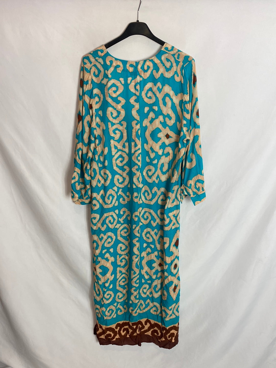 ZARA. Printed midi shirt dress Tm