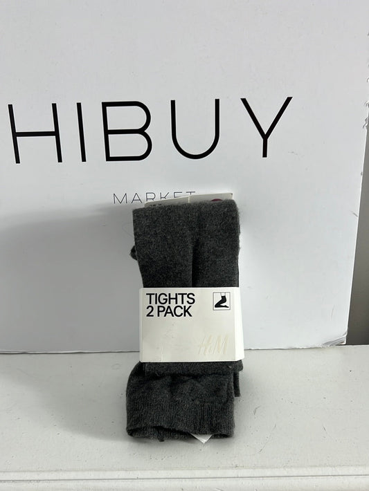 H&M. Pack leotardos finos negros y grises. T M