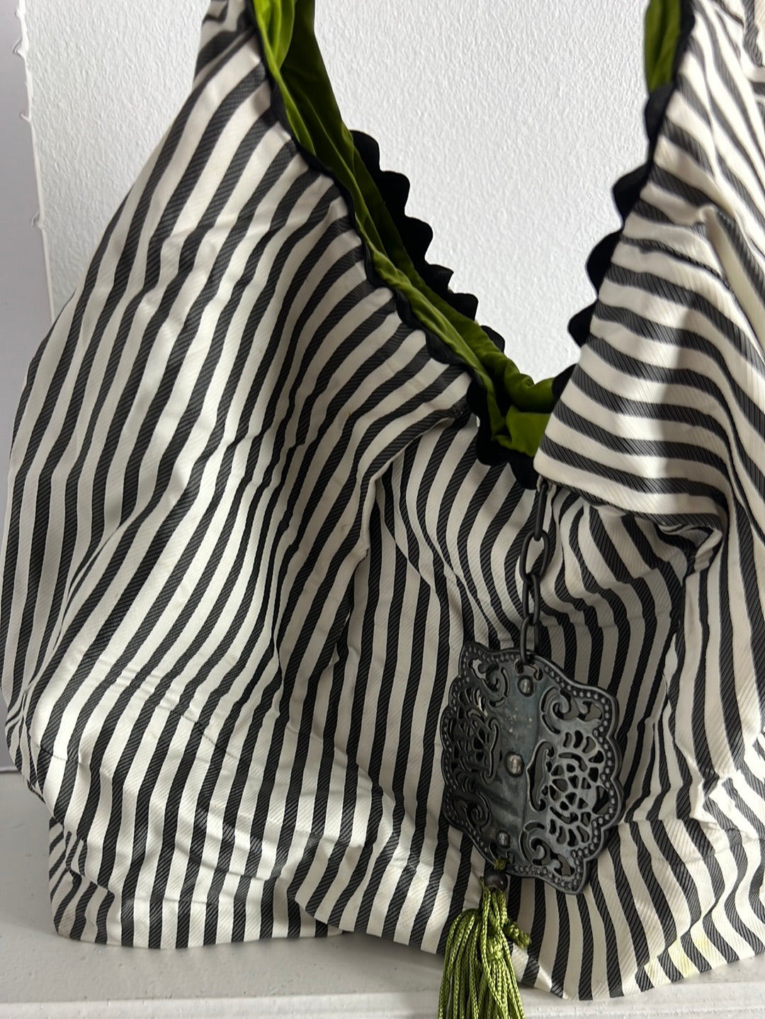 MO BY MARIA ROCA. Bolso tela rayas