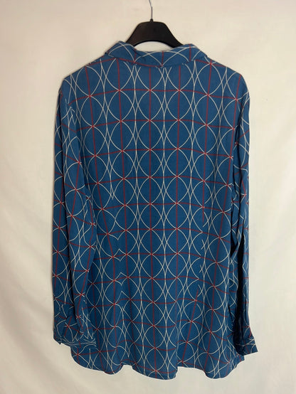 NICE THINGS. Blue striped blouse size 40