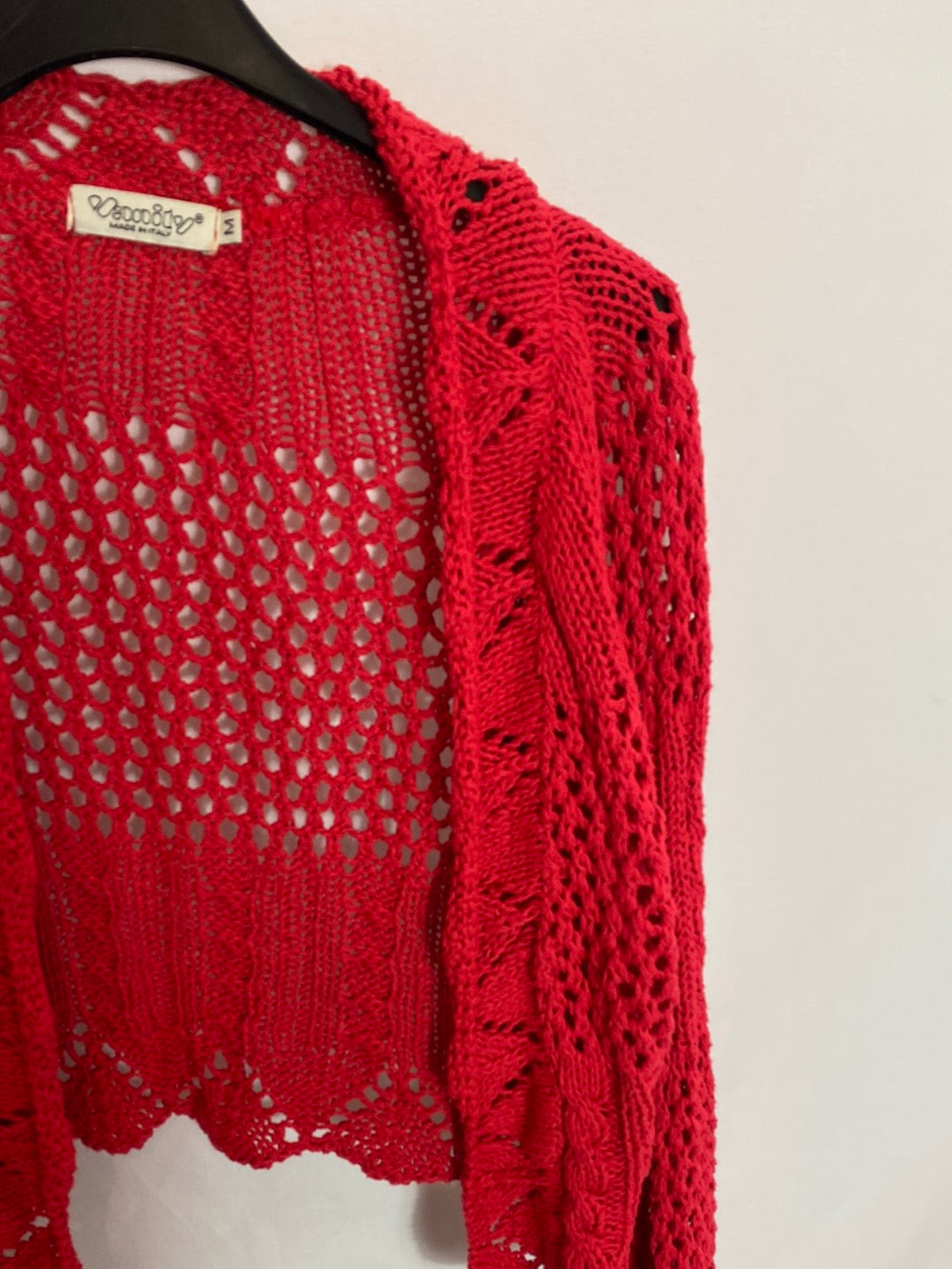Others. Red crochet cardigan. TM