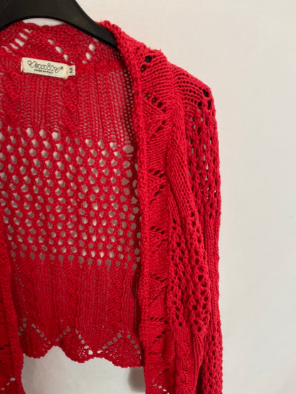 Others. Red crochet cardigan. TM