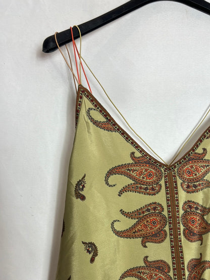 ZARA. Satin strappy top T.xs