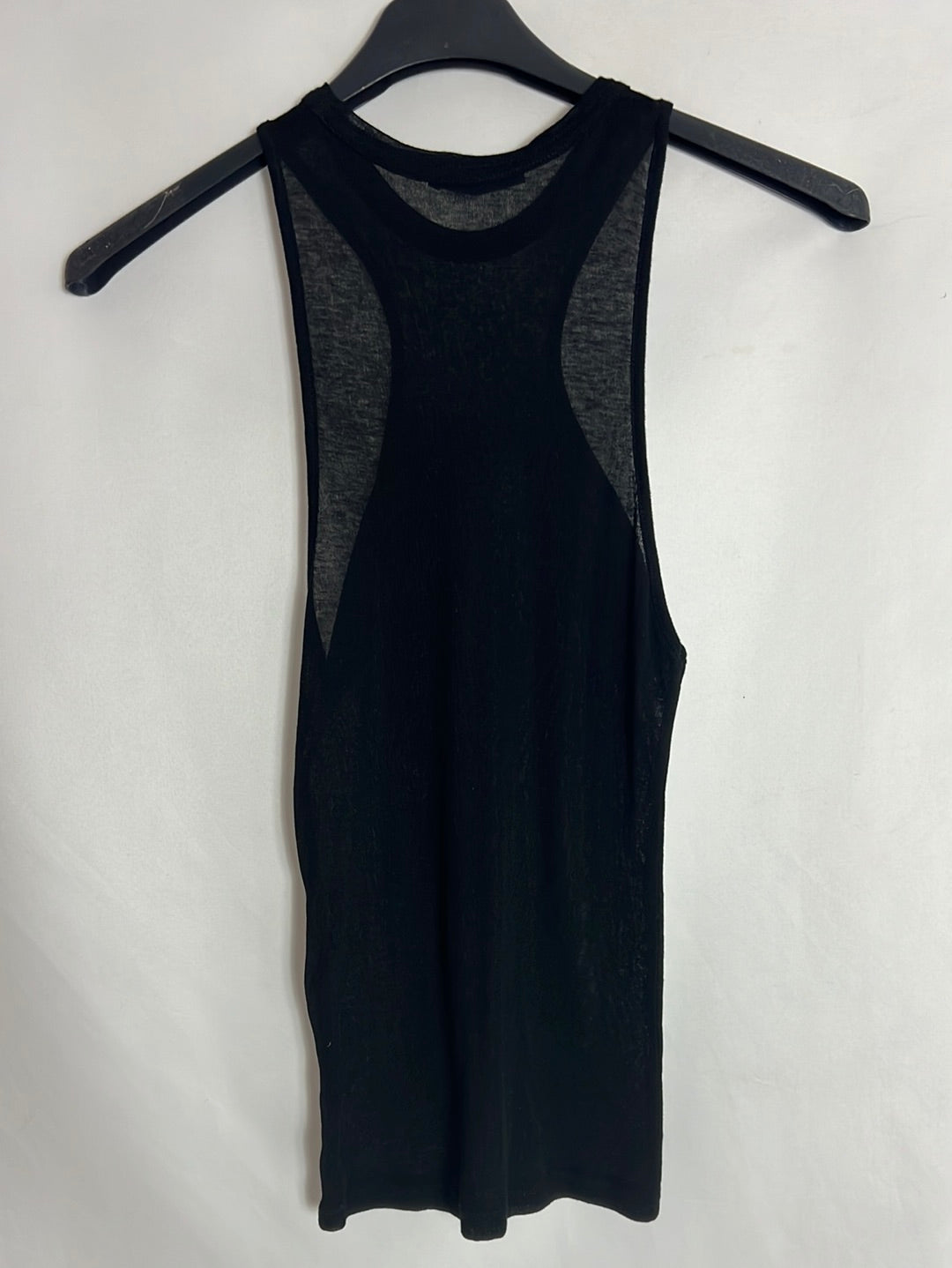 ZARA. Top negro tirantes cuello halter. T S