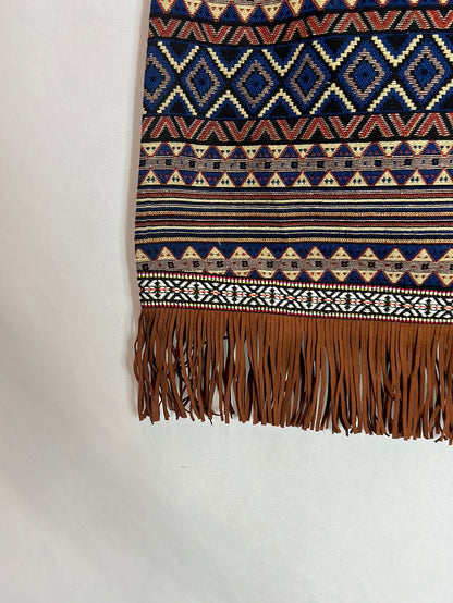 SINTY.Falda étnica flecos T.S