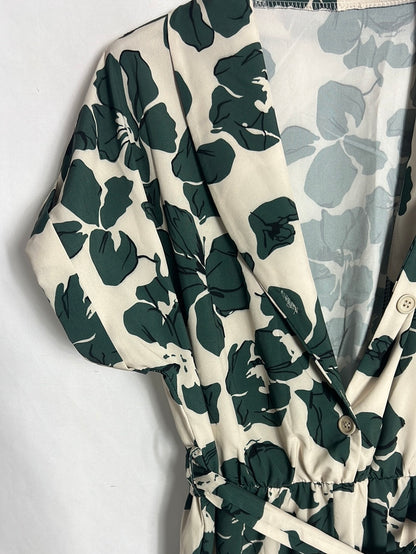 OTRAS. Mono largo beige flores.  T S