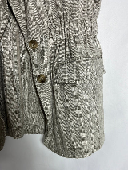 OTRAS. Chaleco beige jaspeado. T S/M