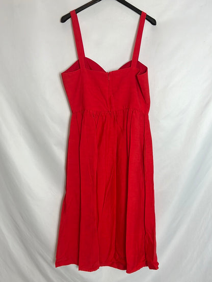 MANGO. Red midi dress Tm