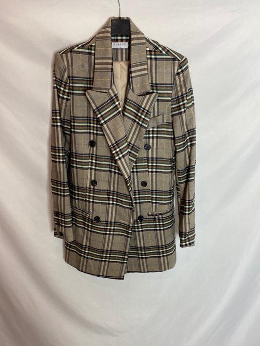 LOAVIES. Blazer cuadros marrones. T.S