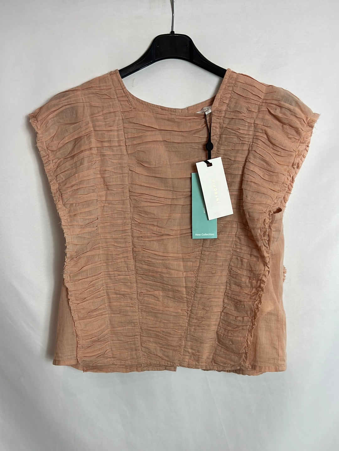 INTROPIA. Ruched pink top. Size 38