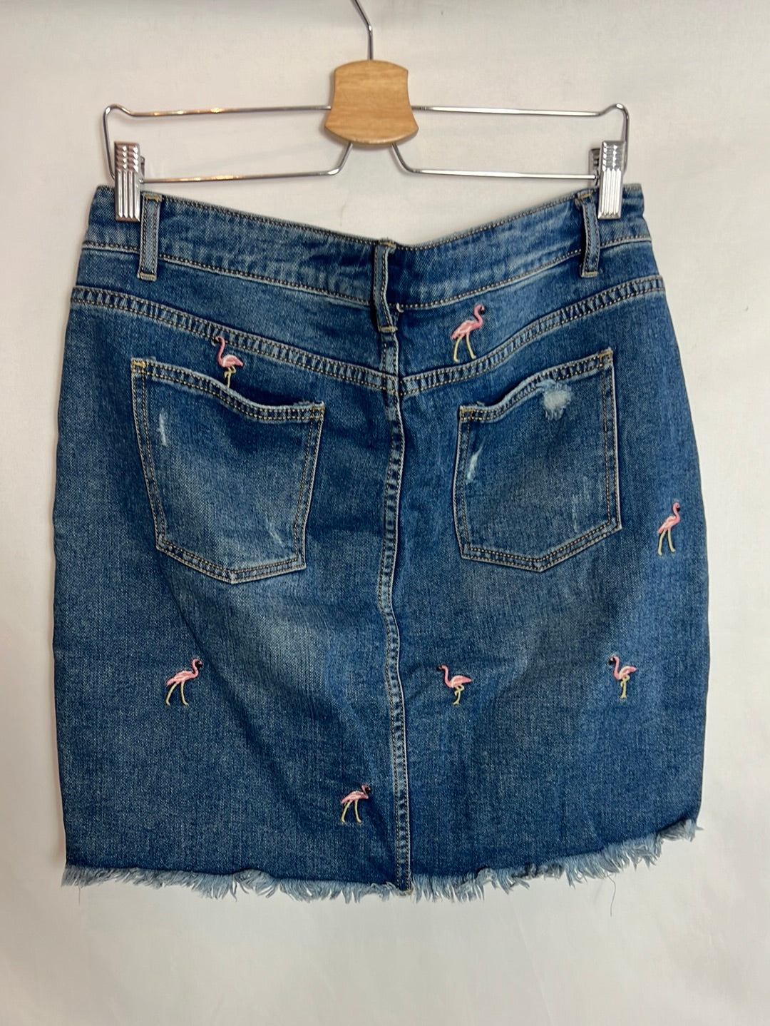 BY MÓMA. Flamenco denim skirt. TXL