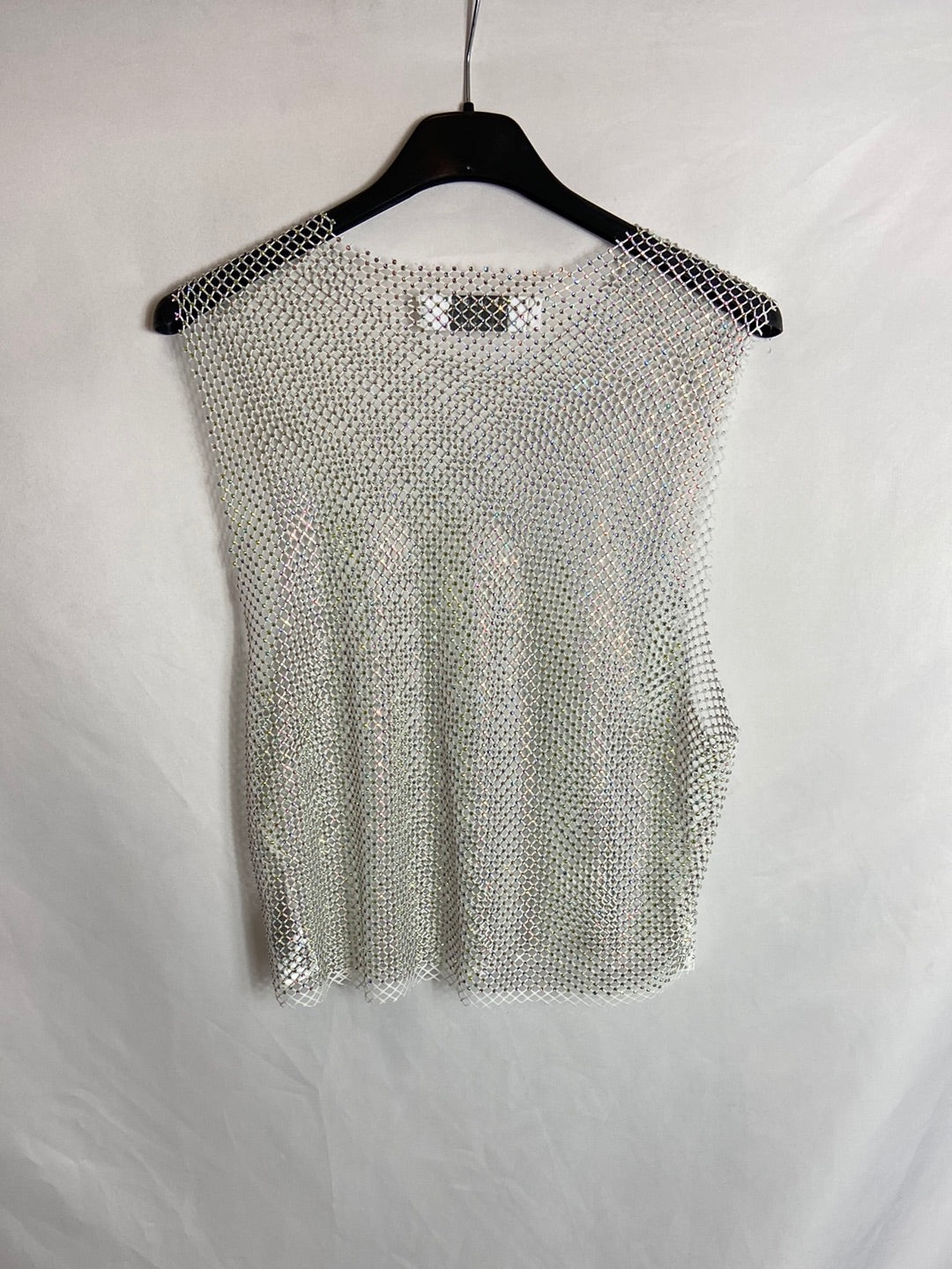 PRIMARK. Top rejilla pedrería T.M