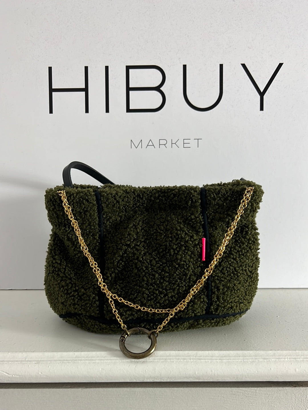 ALL WE LOVE. Bolso mini textura verde