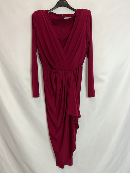 NUDE COLOR. Gathered midi dress. Size 38