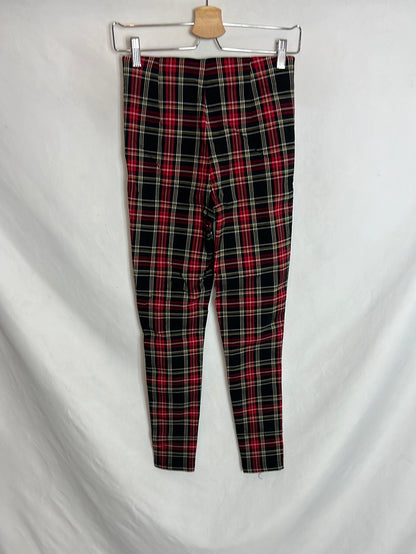 ZARA.Leggings cuadros escoceses T.S
