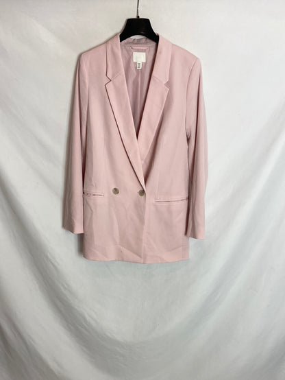 H&M. Blazer rosa estilo oversized. T.XS