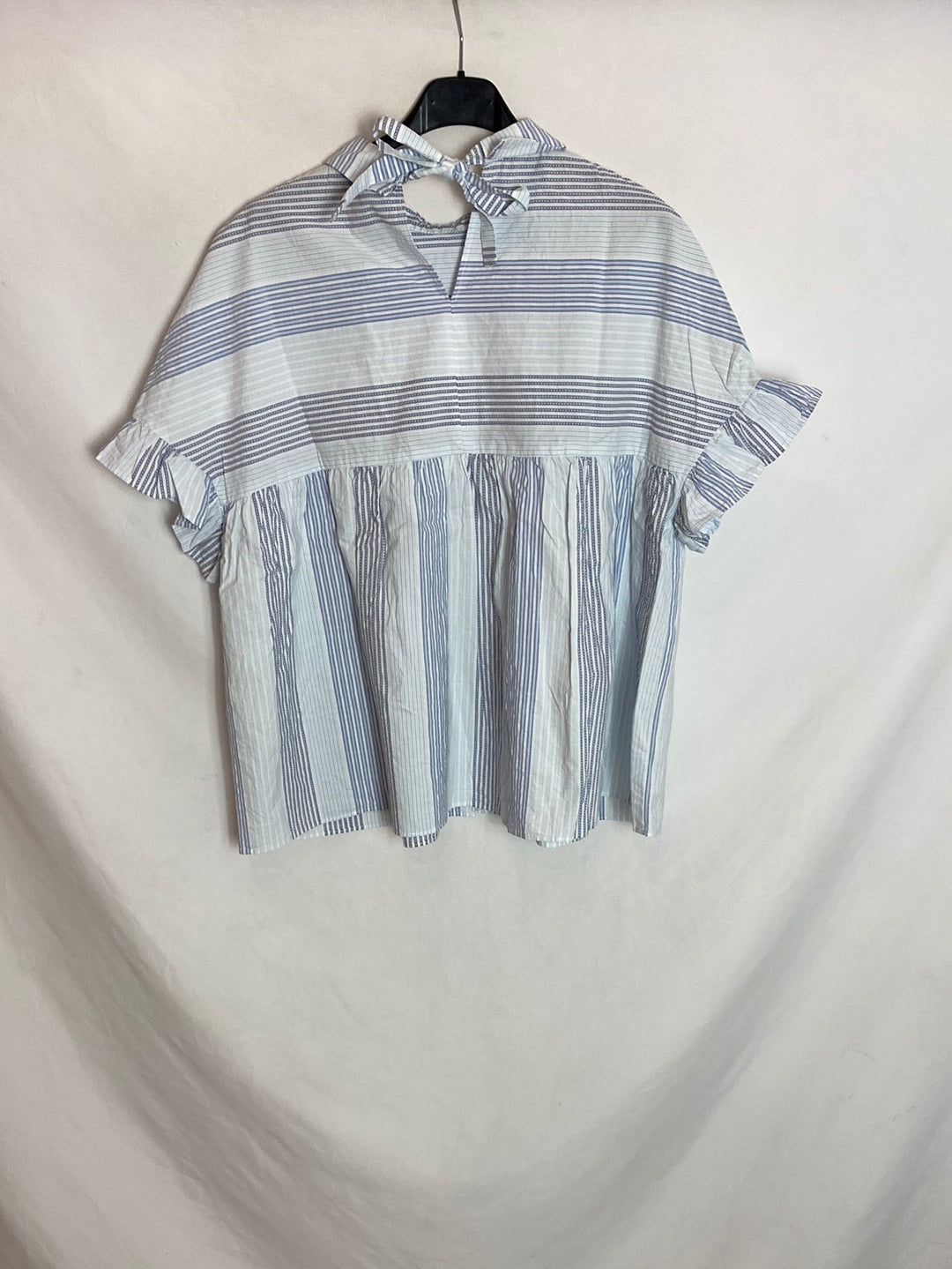 ZARA. Blusa fluida rayas T.l